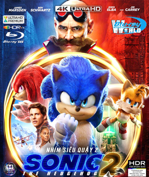 4KUHD-821. Sonic the Hedgehog 2 2022 - Nhím Sonic 2 4K-66G (TRUE- HD 7.1 DOLBY ATMOS - HDR 10+) USA